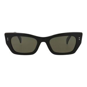 New Authentic Kenzo Unisex Cat Eye Black Black Green Fashion Designer Sunglasses